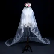Bridal Veil 196 Inches Deep Sea Shell Pearl With Comb