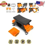 Durable Mechanic Stool with Lockable Wheels - Perfect Work Companion