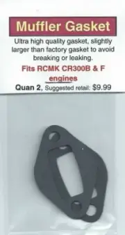 RCMK CR300B & F Exhaust/Muffler Gasket 2 Pack NIP