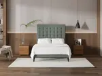 My Style Buttoned Headboard & Gas Lift Base - Double / Seaglass / Slimline Base