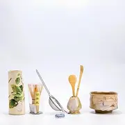 Matcha Whisk Set – Japanese Matcha Tea Ceremony Kit 9 Pieces with Bamboo Whisk, Bowl, Sifter, Scoop & Spoon – Complete Matcha Starter Set for Traditional Green Tea & Lattes – Gift Box Included