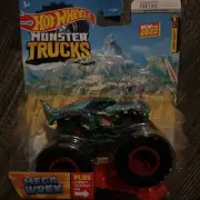2022 NEW AQUA MEGA-WREX Hot Wheels Monster Truck w/ Connect & Crash Car