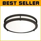 15W LED Flush Mount Ceiling Light, 1050 Lumens, Perfect for Hallways & Kitchens