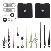 2pcs High Torque Non Ticking Clock Movement Mechanism 4 Clock Hands Repair Parts