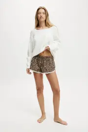 [Body] Body - Girlfriend Short - Taylor leopard 2XL TAYLOR LEOPARD