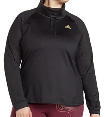 adidas Women's Designed to Move Sport Warm High-Collar Plus Size Sweatshirt