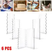 6pcs Acrylic Cake Scraper Decorating Contour Comb Cake Edge Smoother Tools AU