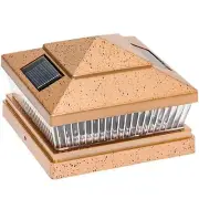 6-Pk Copper Solar LED Cap Light For 4"x4"/5"x5"/6"x6" Wood/PVC/Vinyl Fence Post