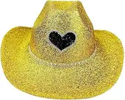 [Generic] Cowgirl Hat Glitter - Western Sparkly Disco Cowboy Hat,Party Headwear, Costume Accessories for Halloween Bachelorette Party