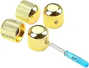 UPKOCH 4pcs Metal Guitar Volume Knobs Compatible with Electric Guitars Potentiometer Replacement Control Accessories Easy to Install Comfortable Grip for DIY Music Lovers