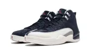NIKE Kid's Air Jordan 12 Retro PRM (GS), College Navy/University Red, 4.5Y
