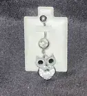 Body Jewelry Owl Navel Ring 316L Surgical Steel Navel 2” Barbell Dangling