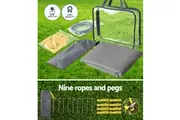 Caravan Privacy Screen Roll Out Awning 3.7X1.95M End Wall Side Sun Shade Grey