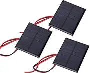 DC4V 150mA 3 Pieces Solar Panel Board DIY Battery Charger Kit with 30cm Cable, for Solar Lawn Lights, Solar Phone Chargers, Size 60 X 80 Mm