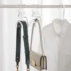 Clear Handbag Hanger Purse Bag Hooks Tie Hat Cap Storage Rack Closet Organizer