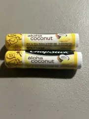 CHAPSTICK ALOHA COCONUT Flavor Lip Balm Lot of 2 New & Sealed RARE GRAFFITI SEAL
