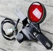 Indicators Flowing Turn Signal GN/max250 Retro Motorcycle Modified Aluminum Alloy LED Round Tail Light Brake Light License Plate Light with Bracket Turn Signal Indicator (Size : B)