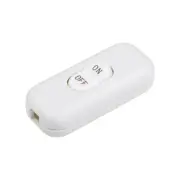 Inline Cord Switch On-Off DPST Lamp Light Rocker Switch AC 250V 6A White