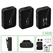 Digital Wireless Lavalier Streaming Microphone 2.4GHz Lapel Transmitter Receiver
