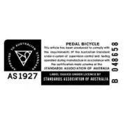 AS1927 decal - BLACK - old school bmx
