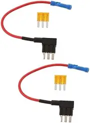 Daseeme 2pcs ATM Fuse Tap Add On Dual Ccuit Adapter Auto Car o We Connectors