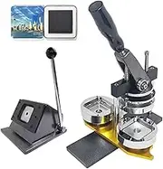 Fridge Magnet Button Maker Machine with Paper Cutter, 50 mm Button Maker Machine with 100 Sets of Consumables, DIY Fridge Photo Magnet Machine for Picture Badge Button, Gift Button, Team Badge