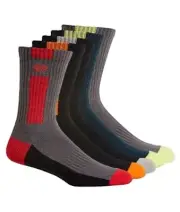 5 x Kinggee Work Socks Multi-Colour Crew Multi-Colour Shoe Size 7-12
