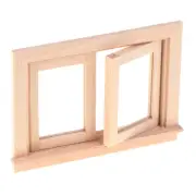 1/12 Dollhouse Miniature Wood 2 Pane Window Frame DIY Furniture Accessory* LJ