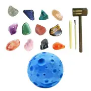 Gemstone Digging Kit Planet Crystals Dig Kit with Mining Tools Crystal