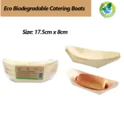 Eco Bamboo Catering Serving Boats Canape Disposable Bowls Party Takeaway Plate