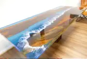 Ocean Epoxy Resin Table Top Handmade Ocean Dining Table,Resin Epoxy Table Decor
