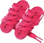 [TOBBOMEY] 1 Pair Shoelace Ice Tiles Waxed Laces Shoe Lace Ice Skate Soakers Shoes Hockey Skate Laces Platform Sneakers for Sneakers White Sneakers Cheer Laces Sneakers Men Polyester Rosy