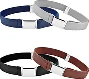 [Tatuo] 4 Pieces Kids Buckle Belt Kid Adjustable Elastic Belt Boy Stretch Belt for Children Favor
