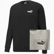 NWT Men's Puma Essential Logo Crew Neck Sweater, Fleece Lined Jumper #104347