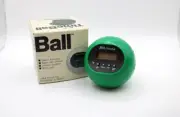 NOS Vintage JS&A Green Time Ball Digital Alarm Clock 2" Mini Travel Space Age