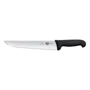 Victorinox Butchers Knife, 23cm, Staight Back Blade, Fibrox - Black