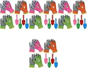 Generic 1 Set Colorful Trowel for Gardening Hand Tools with Protective Gloves Lightweight Digging Shovels for Outdoor Exploration and Camping Activities