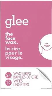 JOY Glee Face Wax Kit, Hair Removal for Women, 24 Wax Strips and 12 Wipes