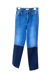 Zimmermann Rhythmic Pencil Jean | High Tide, Two Toned, High Waist, Straight Leg