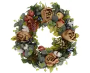 Handmade door wreath,wall wreath,floral wreath,rattan wreath