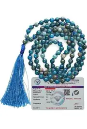 Natural Crystal Apatite mala Natural Crystal Stone 6 mm 108 Beads Jap Mala