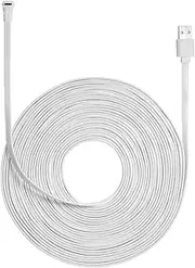 xinyee 9M/29.5ft Charging Power Cable Fits for Arlo Pro, Arlo Pro 2, Arlo GO, Arlo Light Weatherproof Indoor/Outdoor Flat Cable Aluminium Alloy Micro USB Cable Charging/Power Cord without Plug, 1 Pack