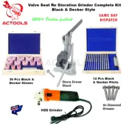 Valve Seat Re Storation Grinder Complete Kit Sioux Style 54 pcs AU ACTOOLS