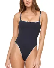 L*Space Nadia Blanket Stitch One Piece Swimsuit