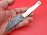 Pattern Damascus Custom Handmade Slim Knife Camel Bone Handle A134