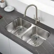 Undermount Double Bowl Stainless Steel Kitchen Sink 50/50