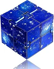Yomiie Infinity Cube Fidget – Ultimate Stress Relief & Focus Enhancer, Finger Fidget for Adults (Bule)