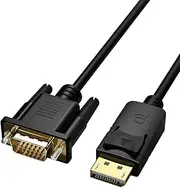 DisplayPort to VGA-Adapter 6 Feet DP Cable Connects Port from Desktop or Laptop Monitor Projector with VGA to Displayport Adapter (Not Bidirectional,Not Compatible with HDMI or USB)