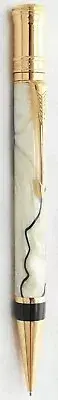 Parker Duofold Pencil Pearl & Black & Gold 0.9mm New In Box New Old Stock