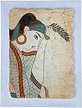 Minoan Woman in Ritual – Cycladic - Minoan Art from Akrotiri Fresco 1600 bC